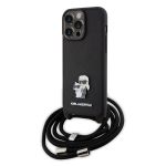 Karl Lagerfeld Crossbody K+C Metal Pin Saffiano Hard Case Θήκη από δερματίνη με λουράκι – iPhone 15 Pro Max (Μαύρο KLHCP15XSAK)