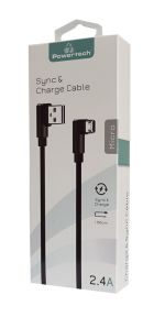 POWERTECH Καλώδιο USB σε Micro USB game 90 PTR-0042 copper, 1m, μαύρο