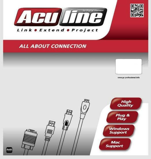 Aculine U/UTP Cat.5 Καλώδιο Δικτύου Ethernet 20m Γκρι