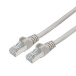 POWERTECH ΚΑΛΩΔΙΟ S/FTP CAT 6E, 24AWG, COPPER, METAL, 20CM, ΓΚΡΙ