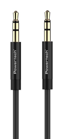 POWERTECH καλώδιο 3.5mm prime PTR-0088, AUX, 3 pin, copper, 3m, μαύρο