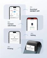 NIIMBOT smart θερμικός εκτυπωτής ετικετών B1, 203dpi, Bluetooth, μπλε