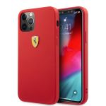 Θήκη Ferrari for Apple iPhone 12 Pro Max On Track Silicone - Red