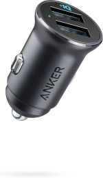 Anker PowerDrive 2 Alloy Φορτιστής Αυτοκινήτου Μαύρος