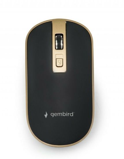 Gembird MUSW-4B-06-BG Ασύρματο Ποντίκι Μαύρο/Χρυσό