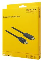 DELOCK καλώδιο DisplayPort σε HDMI 82587, passive, 1080p, 2m, μαύρο