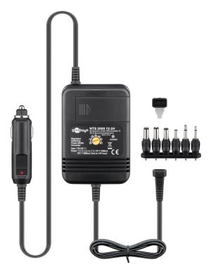 GOOBAY φορτιστής αυτοκινήτου για laptop 53439, 12V-24V, 24W-2A, 6 tips