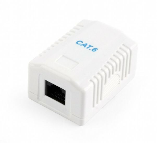 Cablexpert NCAC-1U6-01 Εξωτερική Πρίζα Δικτύου RJ45 Cat6 Λευκό
