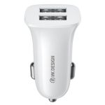 Car Charger WK 12W Dual USB 2.4A White WP-C35