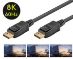 GOOBAY καλώδιο DisplayPort 61699, 8K/60Hz, 32.4 Gbit/s, 5m, μαύρο