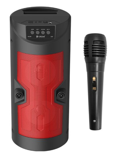 CELEBRAT φορητό ηχείο OS-09 με μικρόφωνο, 10W, BT/TF/USB/AUX, FM, μαύρο