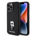 Karl Lagerfeld Ikonik Metal Pin Hard Case Θήκη προστασίας από σιλικόνη – iPhone 15 Pro Max (Black – KLHCP15XSMHKNPK)