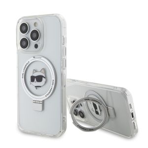 Karl Lagerfeld Magsafe Ringstand Case “Choupette’s Head” Θήκη προστασίας για iPhone 15 Pro Max (White – KLHMP15XHMRSCHH)