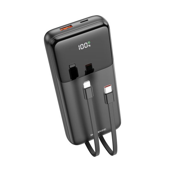 Borofone Power Bank 20000mAh 22.5W με Θύρα USB-A και Θύρα USB-C Power Delivery Μαύρο