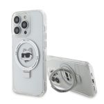 Karl Lagerfeld Magsafe Ringstand Case “Choupette’s Head” Θήκη προστασίας για iPhone 15 Pro Max (White – KLHMP15XHMRSCHH)
