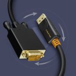 CABLETIME καλώδιο Displayport σε VGA AV585, 1080p, 1.8m, μαύρο