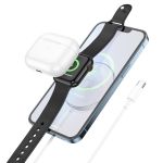 Ασύρματος Φορτιστής Hoco CW41 Delight 3-σε-1 15W Magnetic Magsafe 7.5W Λευκό