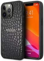 Guess iPhone 13 Pro Max 6,7" czarny/black Croco Strap Collection (GUHCP13XPCRBBK)