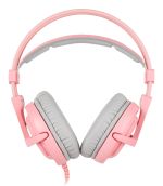 SADES Gaming Headset A6, multiplatform, USB, LED, ροζ
