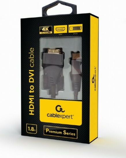 Cablexpert Cable DVI-D male - HDMI male 1.8m Μαύρο (CC-HDMI-DVI-4K-6)