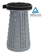 POWERTECH HUH-0236 πτυσσόμενο καρεκλάκι με μαξιλάρι γκρι