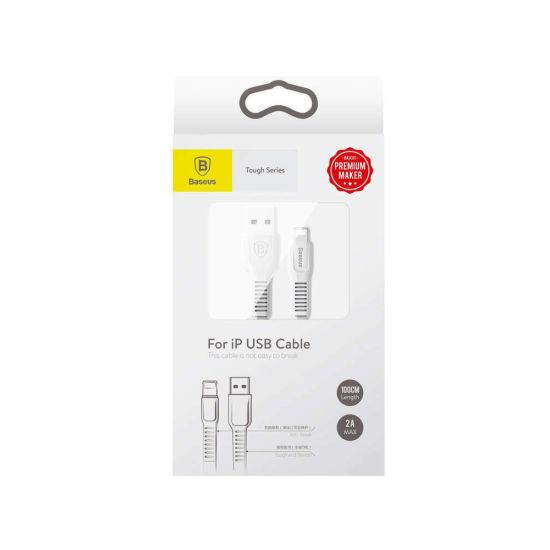 Baseus Lightning Tough series Apple Cable 2A 1m White (CALZY-B02)