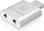 Icy Box IB-AC527 Εξωτερική USB Κάρτα Ήχου 2.0 White
