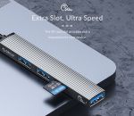 ORICO USB-C hub AH-12F, 3x USB ports, micro SD port, γκρι