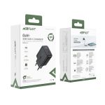 Φορτιστής Ταξιδίου Acefast A21 Fast Charging USB-C PD30W QC3.0/QC2.0 GaN Μαύρος