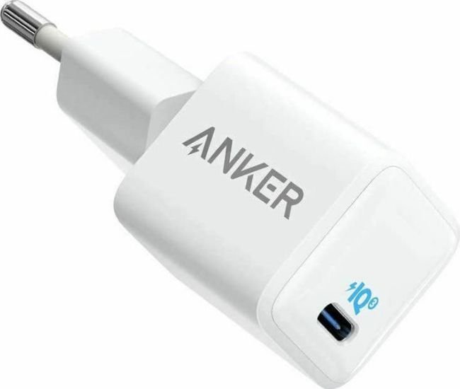 Anker Φορτιστής USB-C 20W Power Delivery Λευκός (PowerPort III Nano) A263322