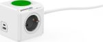 Allocacoc 11092/DEPEWL PowerCube 2 Θέσεων με Διακόπτη και 2 USB Wireless Charging Λευκό