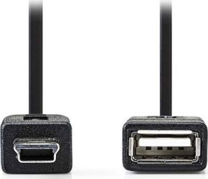 Nedis USB 2.0 Cable USB-A male - USB-B female 0.2m (CCGP60315BK02)