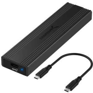 Sabrent USB 3.2 Type-C Tool-Free Enclosure for M.2 PCIe NVMe and SATA SSDs