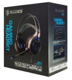 SADES gaming headset SA-R1, USB, 50mm, 7.1CH, LED, μαύρο