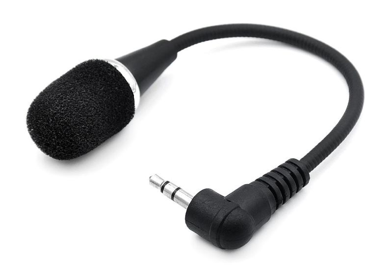 POWERTECH εύκαμπτο μικρόφωνο CAB-J042, 3.5mm, μαύρο