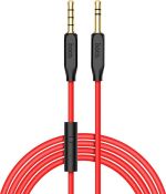 Hoco UPA12 Καλώδιο TRRS 3.5mm male - 3.5mm male Κόκκινο 1m