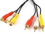 Powertech CAB-R013 Audio Cable 3x RCA male - 3x RCA female 3m