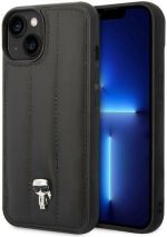 Karl Lagerfeld Quilted Puffy Ikonik Logo Back Cover Πλαστικό Μαύρο (iPhone 14 Plus)