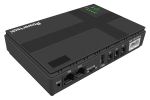 POWERTECH mini DC UPS PT-1434, 18W, 10400mAh, 3x DC, USB/LAN/POE, μαύρο