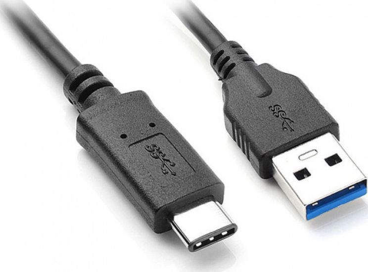 Powertech CAB-UC002 USB 3.0 Cable USB-C male - USB-A male Μαύρο 2m