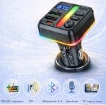Hoco E89 transmiter, Fm Αυτοκινήτου Bt 2usb/1τύπος-c 45w/3a Pd Qc Μαύρο Μαύρο