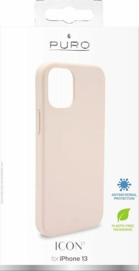 Puro Icon Anti-Microbial Back Cover Σιλικόνης Ροζ (iPhone 13)