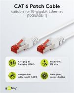 GOOBAY καλώδιο δικτύου 93503, CAT 6 S/FTP, copper, 250MHz, 10m, λευκό
