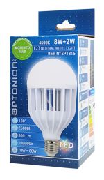 OPTONICA LED λάμπα με εντομοπαγίδα 1816, 8W+2W, 4500K, E27, 800lm
