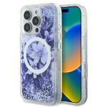 Guess Magsafe “Liquid Glitter Flower” Hard Case Θήκη προστασίας από σκληρό πλαστικό – iPhone 16 Pro (Μωβ – GUHMP16LLFMWTU)