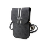 Guess “Wallet 4G Stripes” Pouch with cord Τσαντάκι Small / Medium (170x95mm) με κορδονάκι (Μαύρο – GUWBP4RPSK)