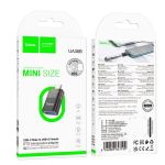 Hoco UA36B OTG USB-C (Male) to USB-A (Female) χρώμα Transparent Black