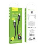 Hoco X89 Wind Braided USB-A to Lightning Cable Μαύρο 1m