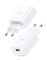 USAMS φορτιστής τοίχου SCXLTZ03 με καλώδιο Lightning, USB, 18W, λευκός