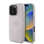 Guess Magsafe “Saffiano Collection” Hard Case Θήκη από δερματίνη –  iPhone 16 Pro (Ροζ – GUHMP16LPSAHMCP)